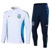 Sudadera De Entrenamiento Italia Cremallera De Cuarto 2024-25 Blanca - Niño